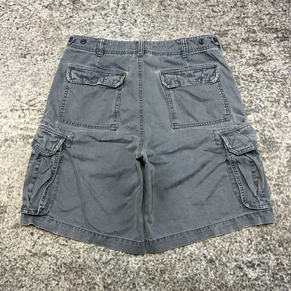 American Eagle Outfitters Cargo Shorts Mens 34 Gray Utility Preppy Skater Y2K